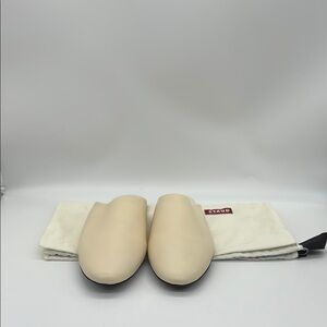 STAUD Abby Cream Leather Mule Slipper Women's Size 40 (US 10) New w/o Tags